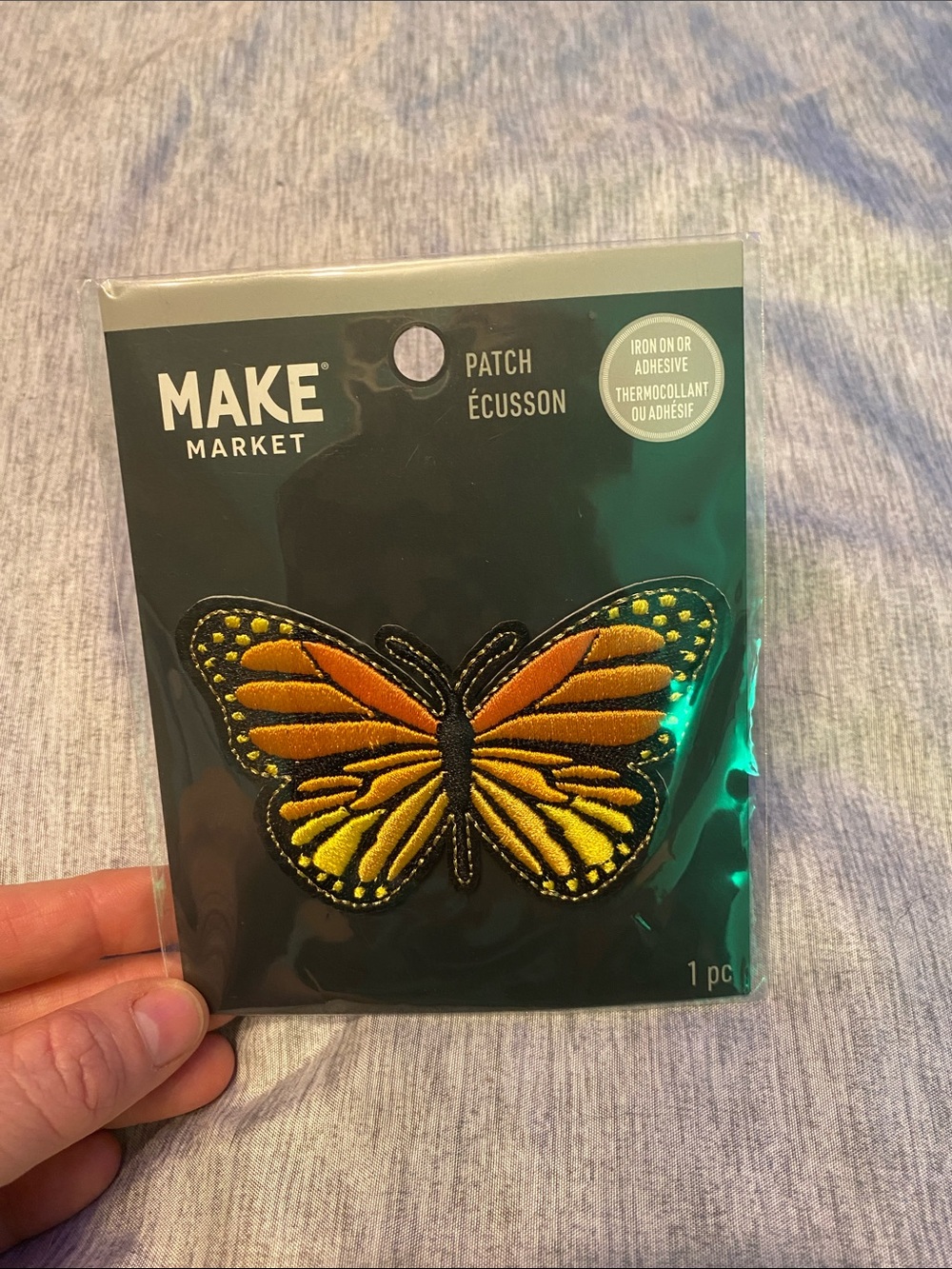 Make Market Embroidered Iron On Patch Butterly NWT